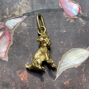 18kt Gold Schnauzer Dog Charm